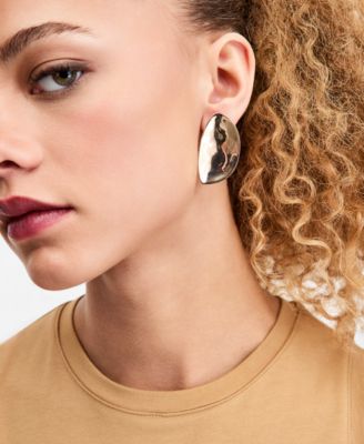 Sculptural Tear-Shape Drop Earrings