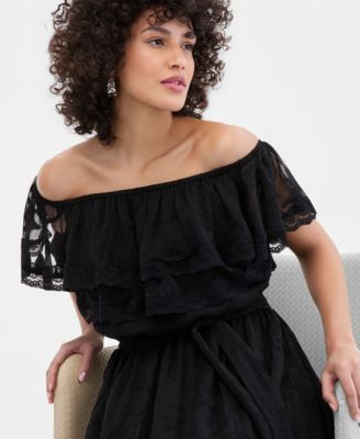 Women's Black Lace Midi Dresses | Macy's