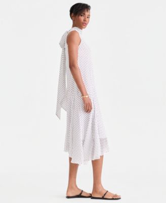 Women's Printed Sleeveless Midi Dress