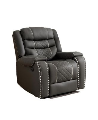1 Seat Manual Recliner Chair, Tech Cloth Single Sofa for Living Room