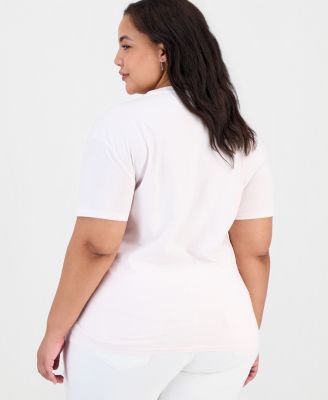 Trendy Plus Size Cotton Graphic Boyfriend T-Shirt