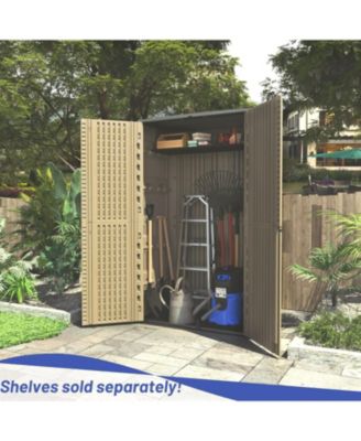 50 "W x 29" D x 79.53"H Outdoor Storage Shed with Sliding Door ,Double Cabinet
