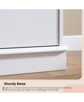 5-Drawer Tall Dresser for Bedroom, Wooden Chest of Drawers with Deep Storage for Living Room, White