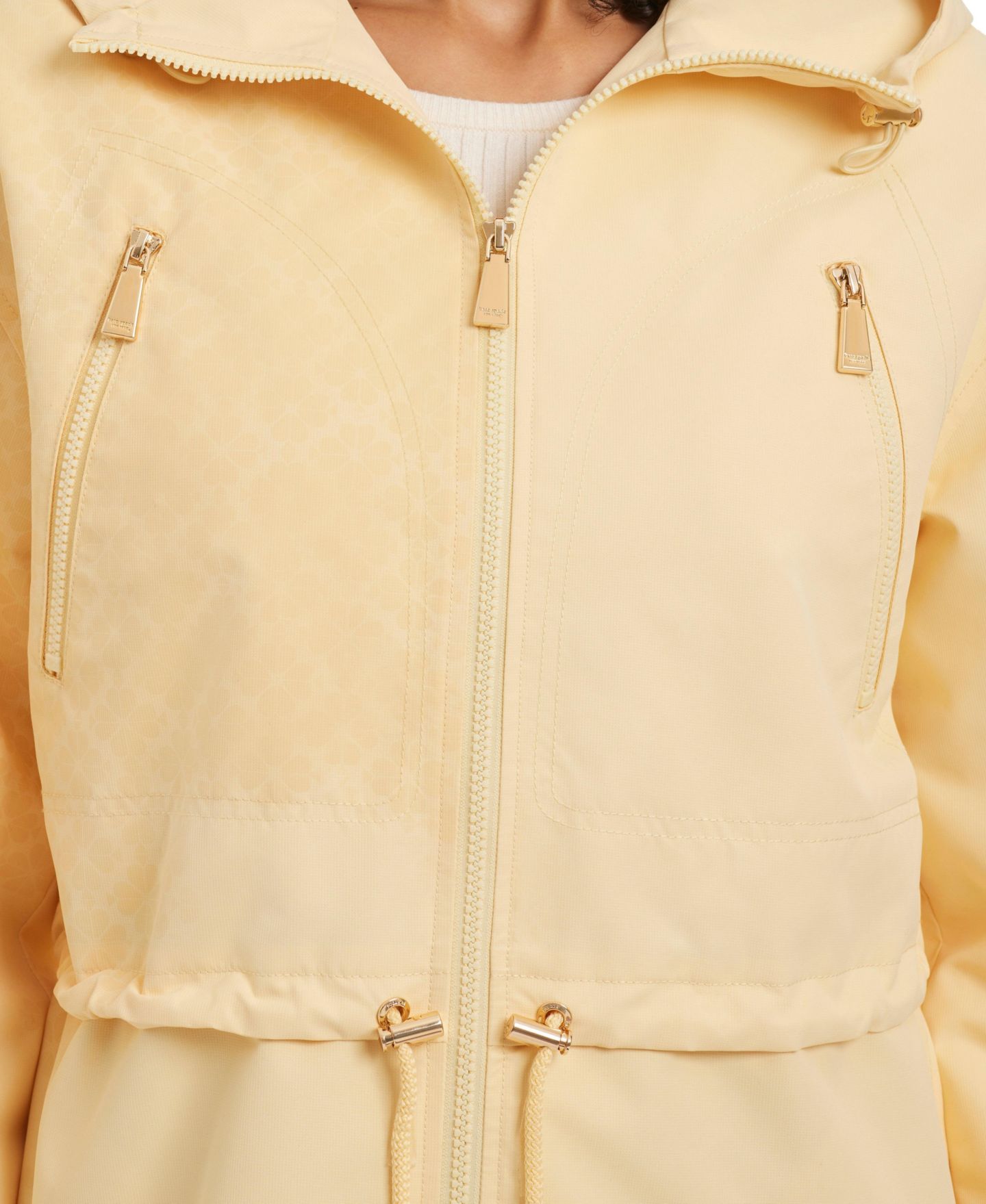 Женская куртка Kate Spade New York Magic Print Cropped Anorak With Attached Hood, цвет: Сливочный — фото 8
