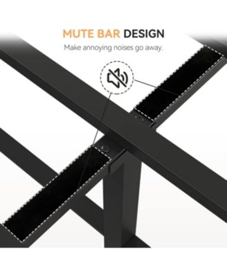 Rattan Queen Bed Frame, Boho Bed Frame with Headboard & Footboard, Bed Frame with Strong Metal Slat, Noise Free, No Box Spring Needed.