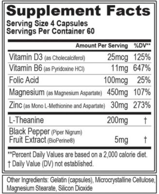 Magnesium and Zinc Post Workout Supplement ZMatrix Zinc Magnesium Aspartate Muscle Recovery Supplement for Sleep Support and Muscle Health 240ct