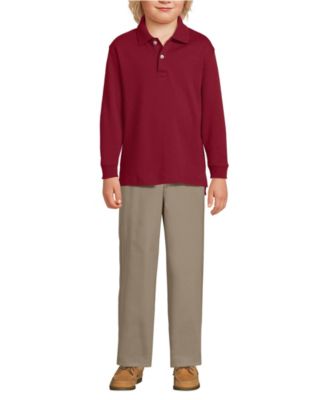 Girls Long Sleeve Interlock Polo Shirt