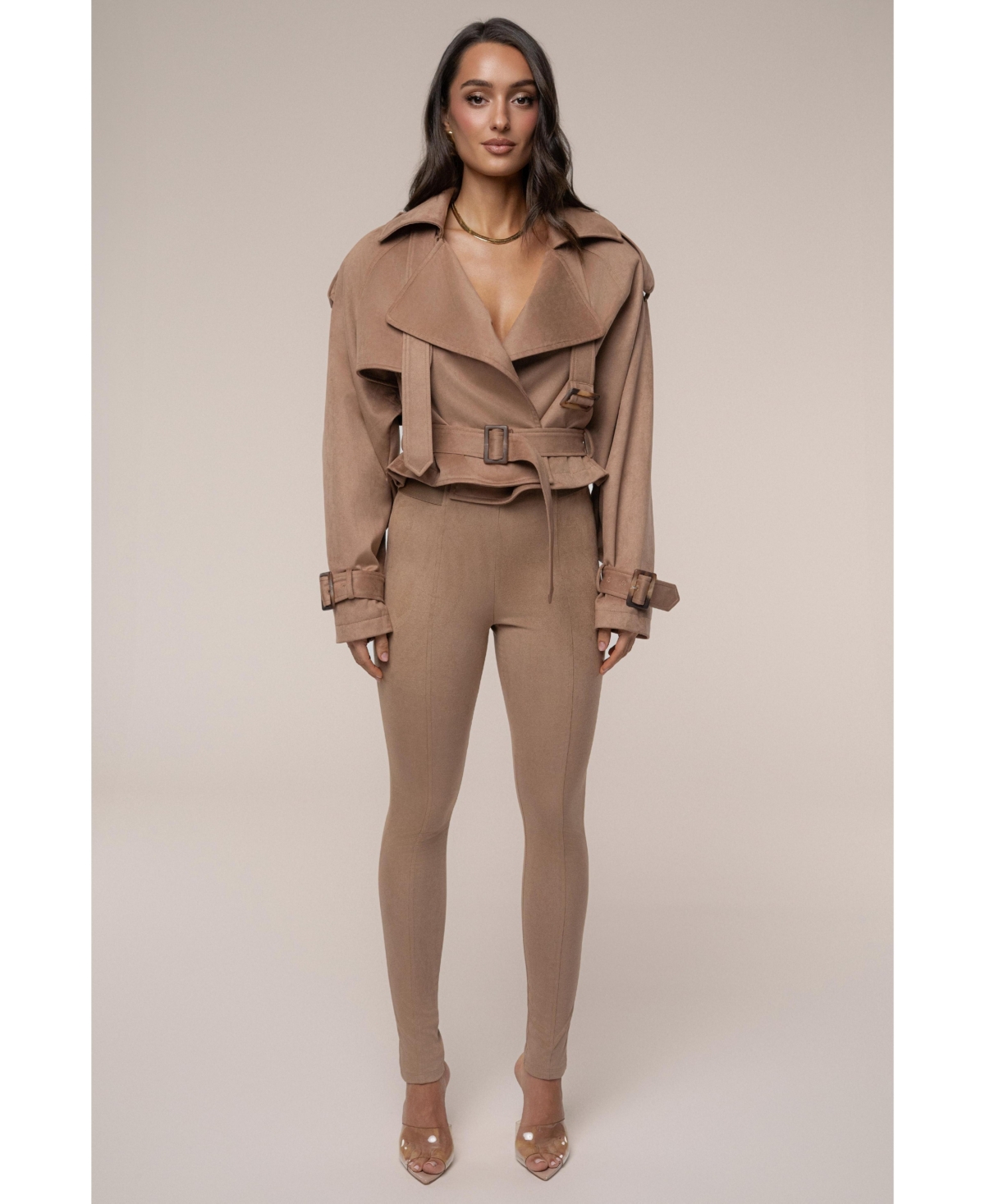 Jluxlabel Women's Latte Cropped Jacket