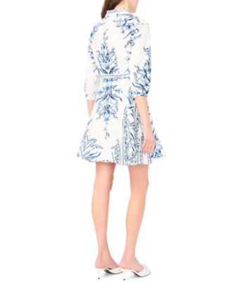 Women's Tie-Waist Collared Dress