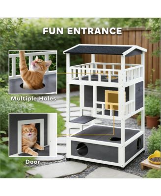 Feral Cat Shelter Cat House Wooden Outdoor Cat House