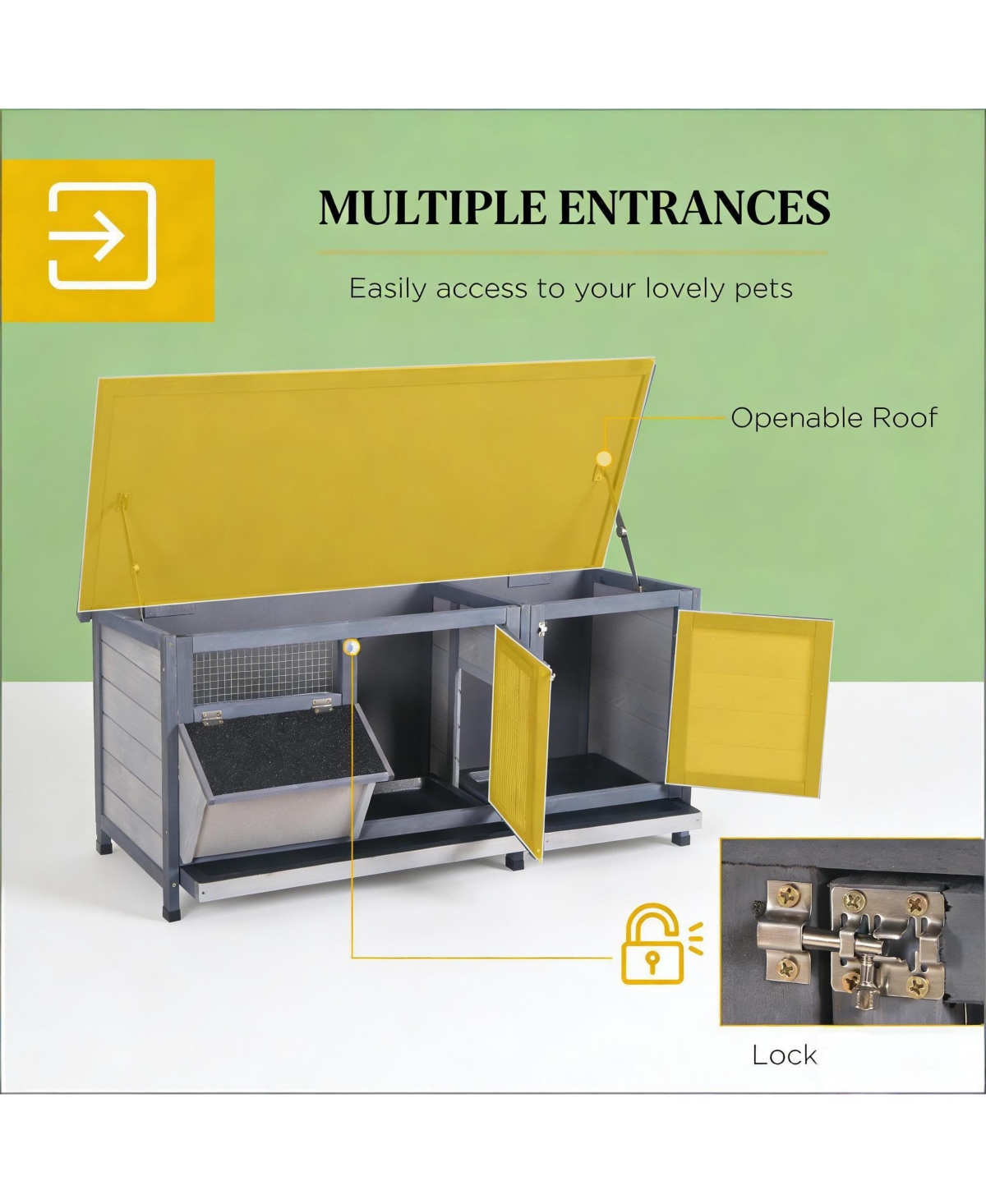 Zeus & Ruta Wooden Cat House Cat House