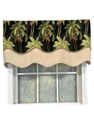 Shadow Gimp Trim Detail Printed Palm Glory High Quality Valance