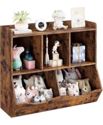 Kids Bookshelf and Toy Storage Bookcase, Multi-Shelf Cubby Organizer for Playroom and Classroom