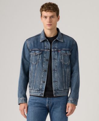 Men's Regular-Fit Stretch Denim Trucker Jacket