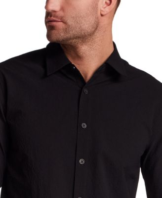 Men's Long-Sleeve Mini Seersucker Shirt