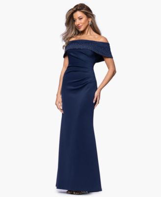 Women's Off-The-Shoulder Rhinestone Ball Gown