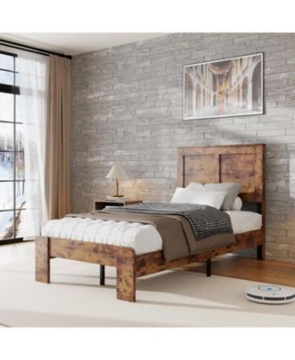 Streamdale Twin Wood Platform Bed Frame - Storage, Easy Assembly