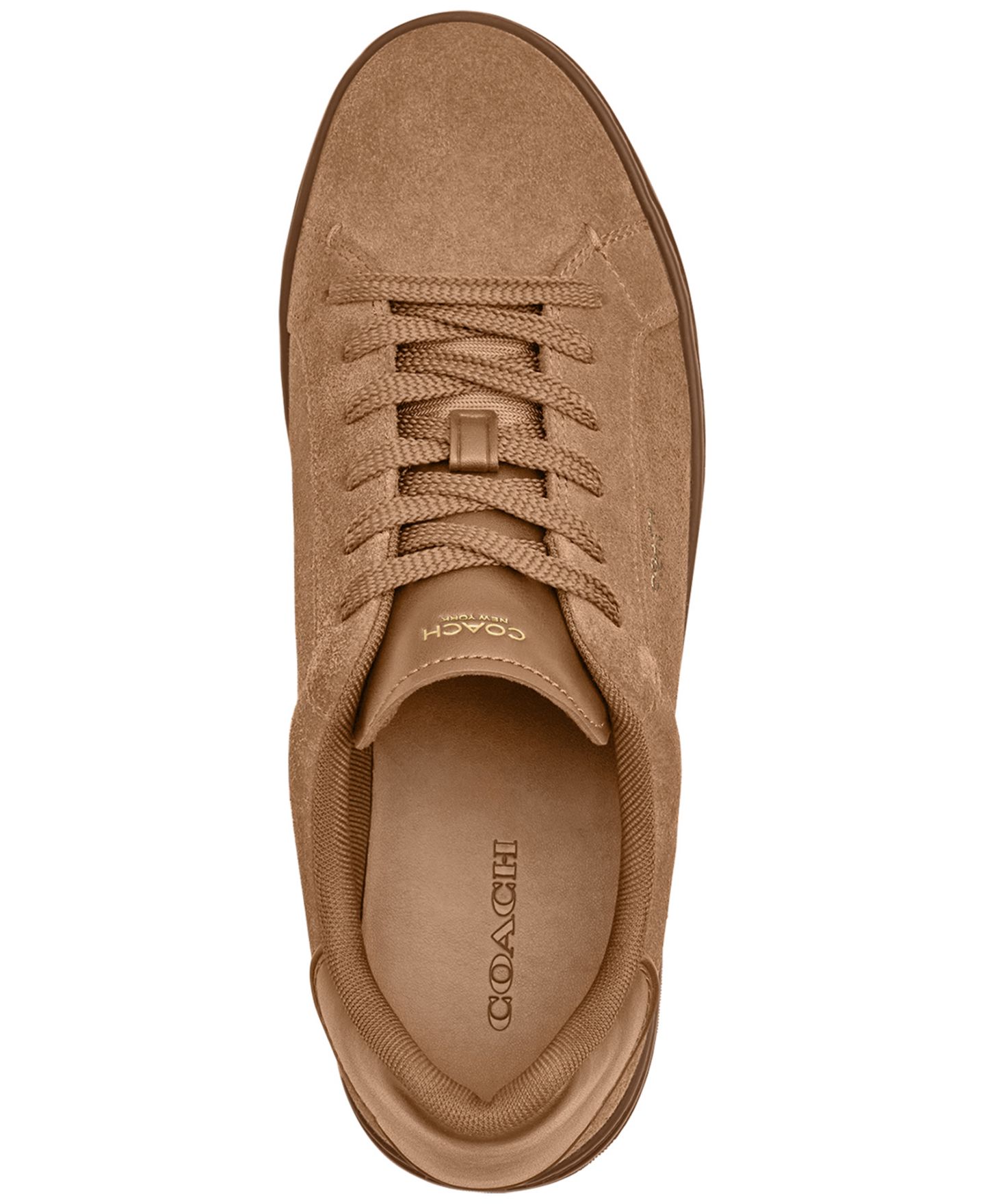 Женские кроссовки COACH High Line Lace-Up, цвет: Кокосовый замшевый — фото 4