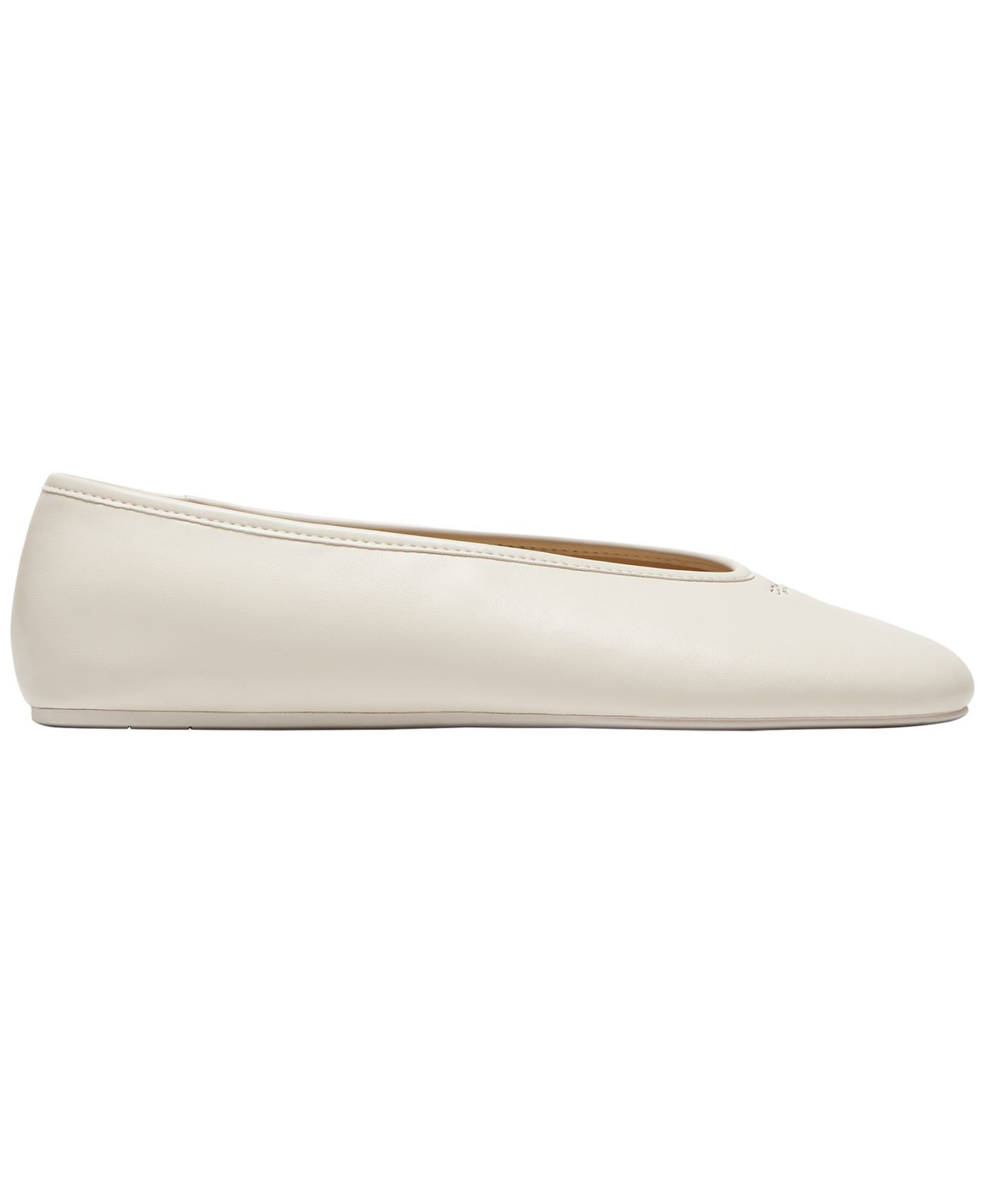 Женские балетки COACH Houston Leather Ballet Flats, цвет: Меловой — фото 2