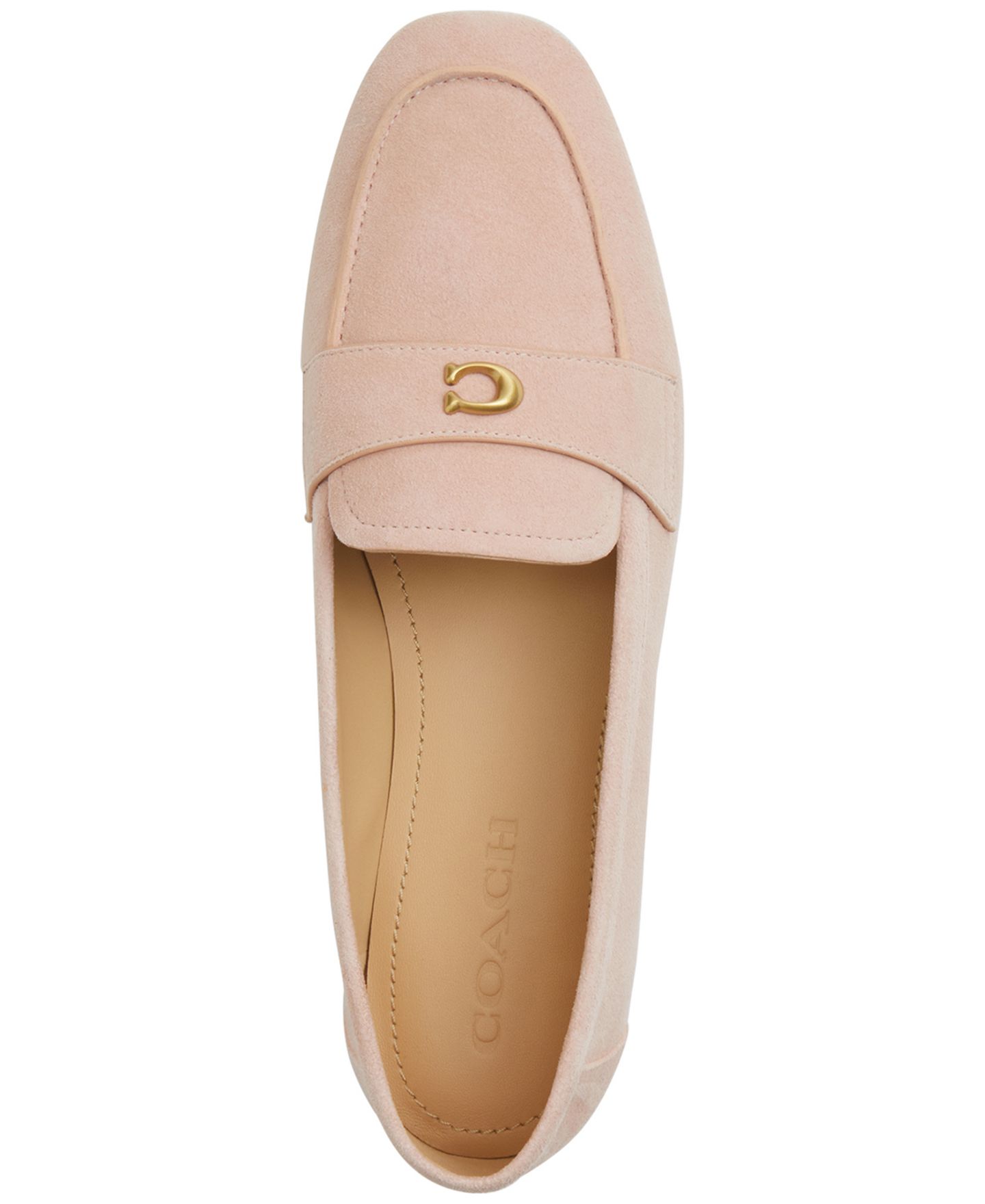 Женские туфли COACH Sculpted C Suede Slip-On, цвет: Розовый — фото 4