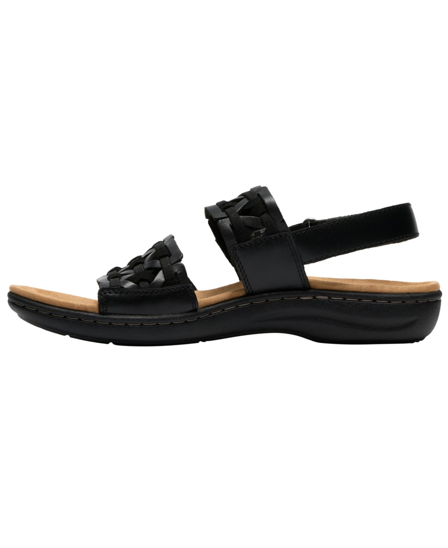 Женские сандалии Clarks Collection Laurieann Lily Round Toe, цвет: Чёрный кожаный — фото 8