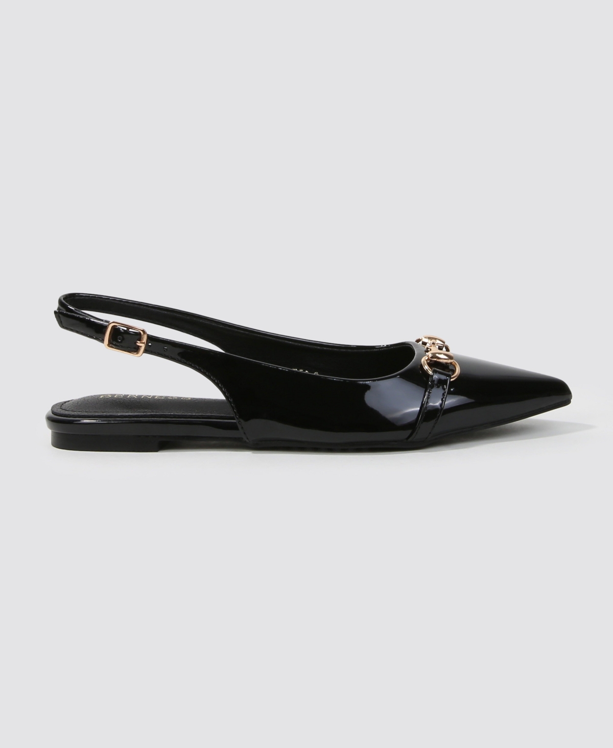 Berness Women's Rio Patent Slingback Flats with Gold-Tone Bit