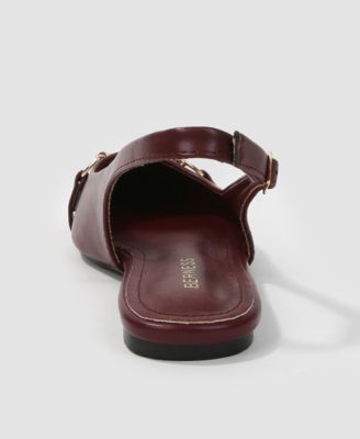 Women's Rio02 Slingback Flats with Gold-Tone Bit