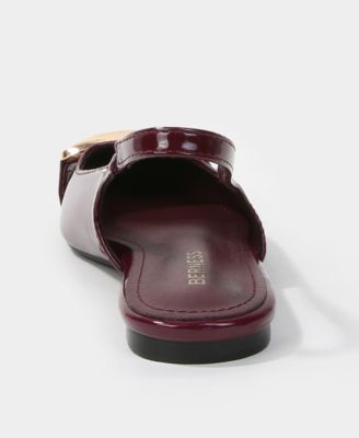 Women's Caeli Slingback Flats with Gold Tone Buckle