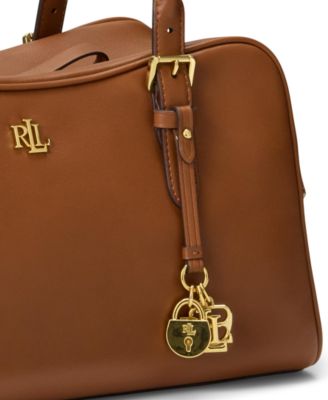Leather Large Marcy Zip Satchel Bag
