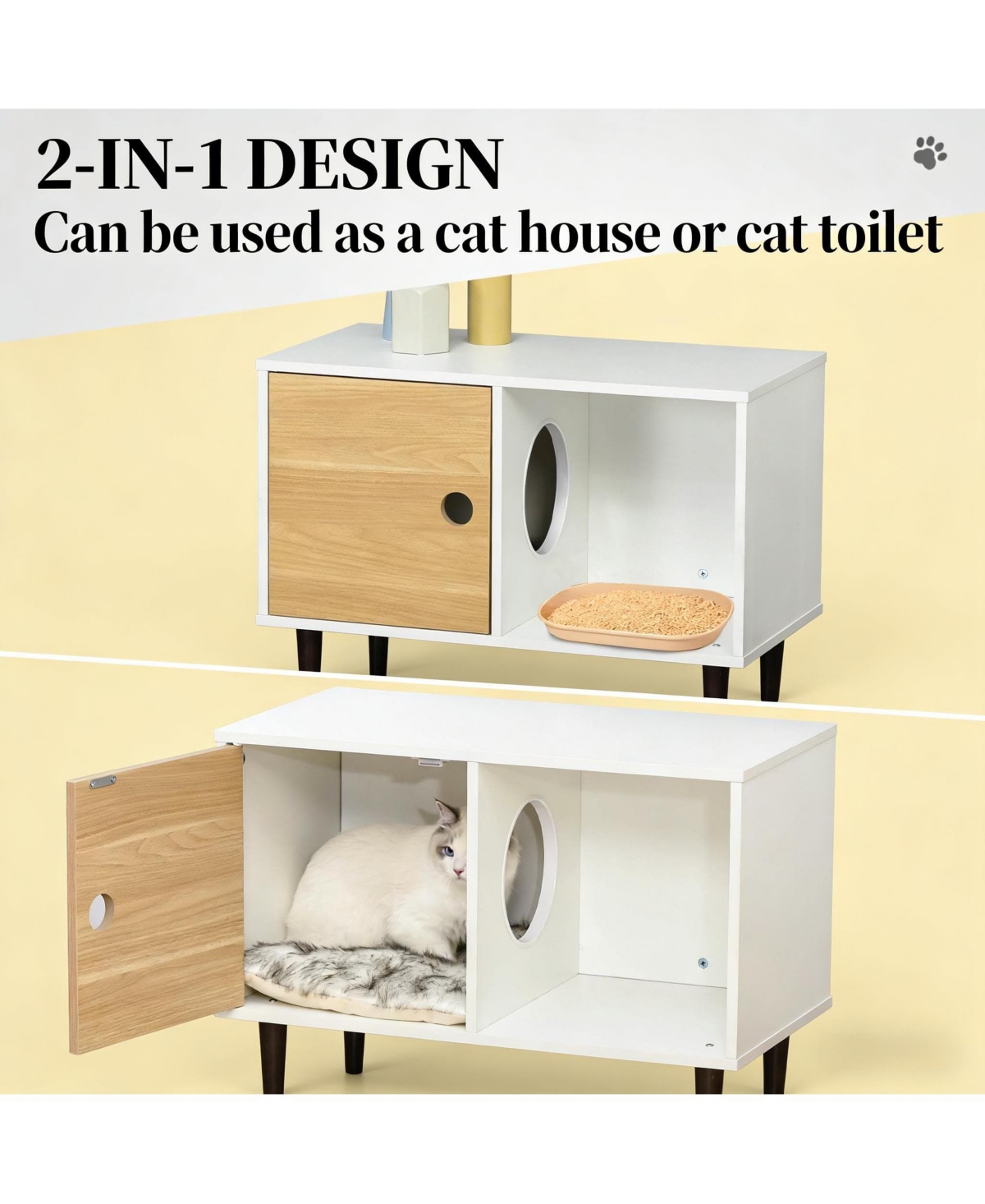 Zeus & Ruta Elevated Cat House Wooden Cat House