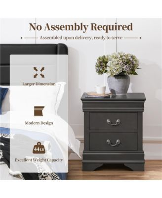 1-Pc Wooden Modern 2-Drawer – Nightstand