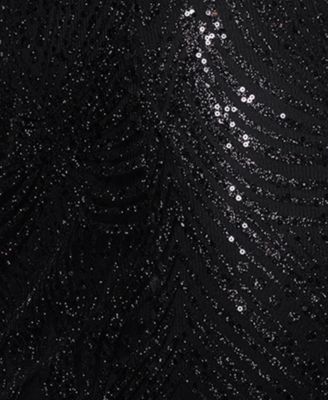 Juniors' Long Glitter Strapless Corset Fit & Flare Ball Gown