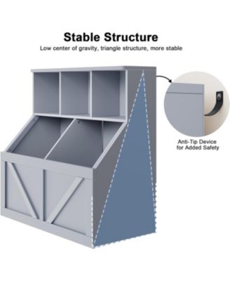 Toy Storage Organizer and Kids Bookshelf, Toddler Toy Storage Cabinet