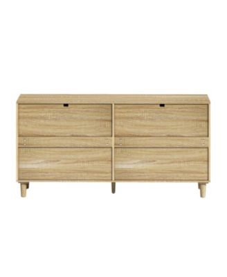 59" Rattan Dresser with 6 Drawers