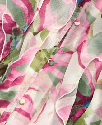 Women's Long-Sleeve Ruffled Blouse