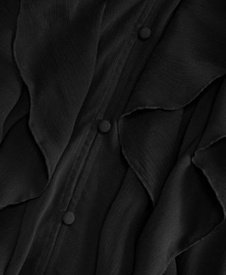 Women's Long-Sleeve Ruffled Blouse