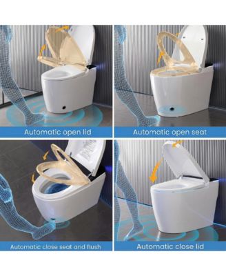 Smart Toilet With Instant pulse flushing | Antibacterial seat ring | Wireless remote control | Vortex flushing | Whole body waterproof