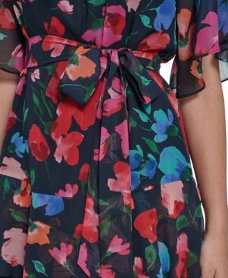 Petite Jewel Neck Double-Tiered Dress