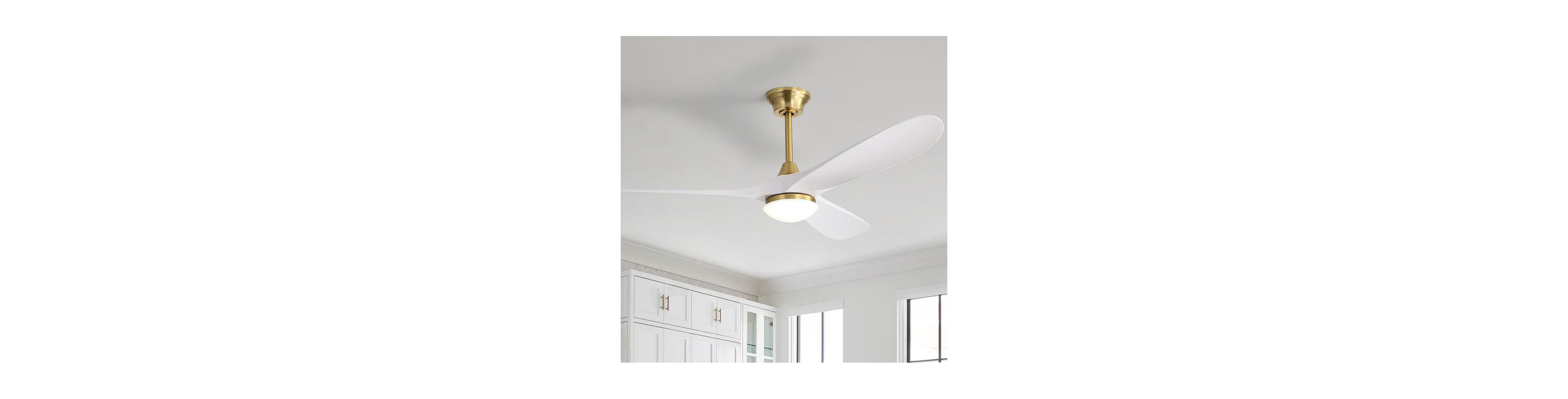 Sofucor 60-inch Modern Gold 3-blade Ceiling Fan Light With Remote Control Supports Mobile Phone Connection And Voice Function
