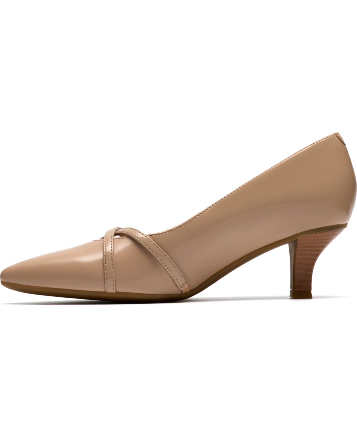 Женские туфли Clarks Collection Kepley Star Kitten Heel Dress Pumps, цвет: Бежевый кожаный — фото 6