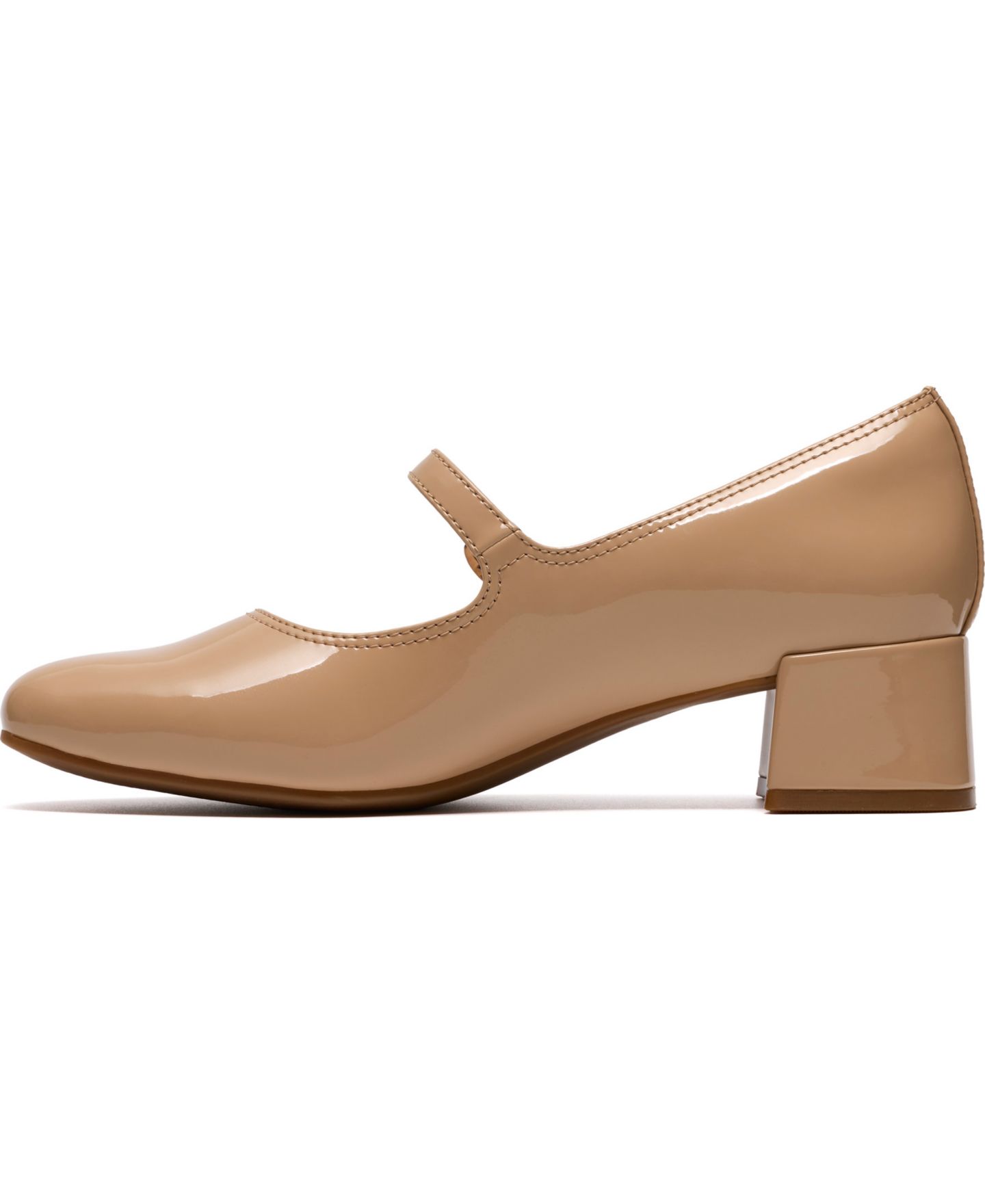 Женские туфли Clarks Iridessa Rae Square Toe Pumps, цвет: Бежевый лаковый — фото 6