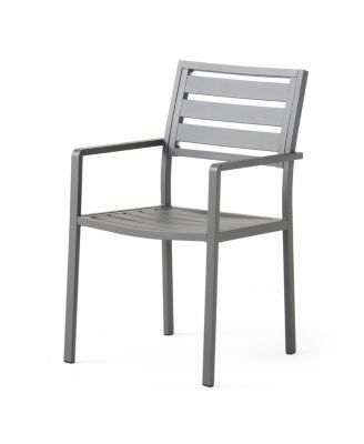 Outdoor Modern Aluminum Dining Chair (Set of 2)