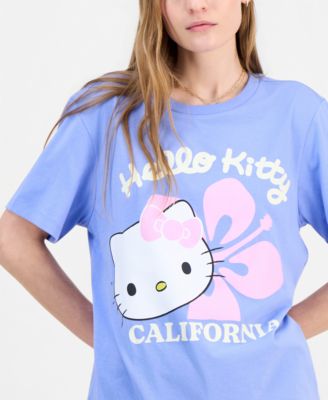 Juniors' Hello Kitty Hibiscus Flower Graphic T-Shirt 
