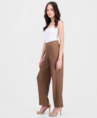 Petite Textured Knit Pull-On Pants