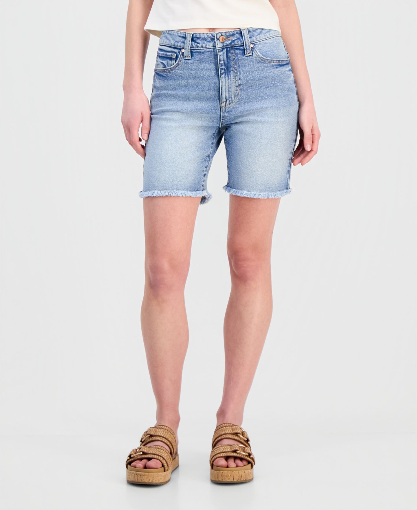 Женские шорты Celebrity Pink Juniors' Basic Bermuda Mid-Rise, цвет: Come Back — фото 7