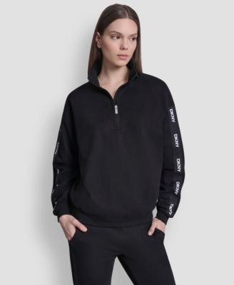Women's Classic Logo Elastic Oversized Quarter-Zip Top