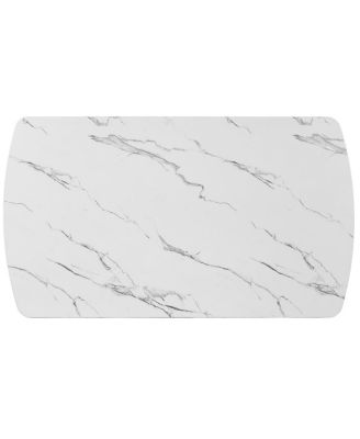 63" Modern Faux Marble Dining Table