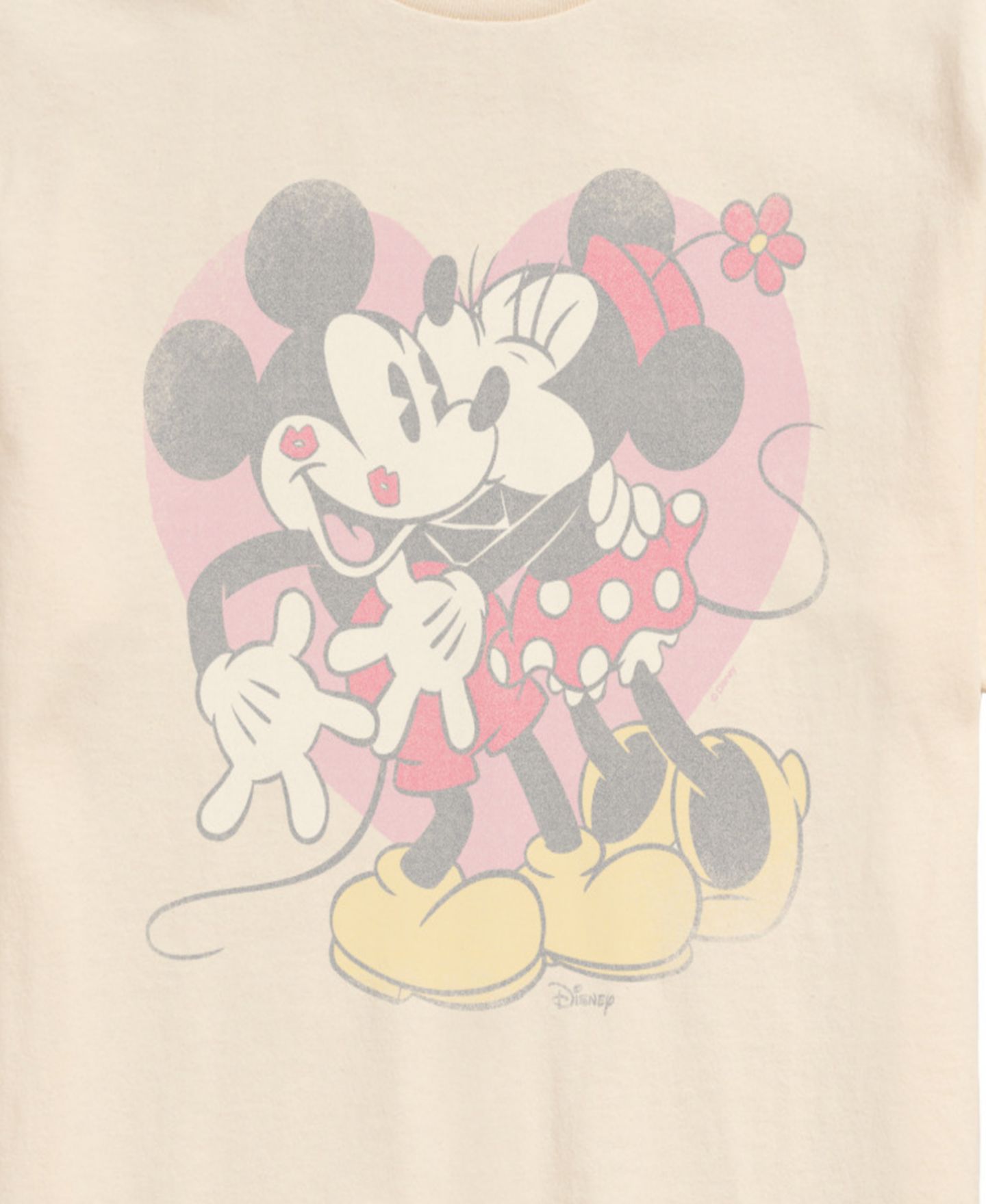Мужская футболка AIRWAVES Disney Mickey & Minnie Kiss Printed Short-Sleeve Graphic, цвет: Кремовый — фото 3