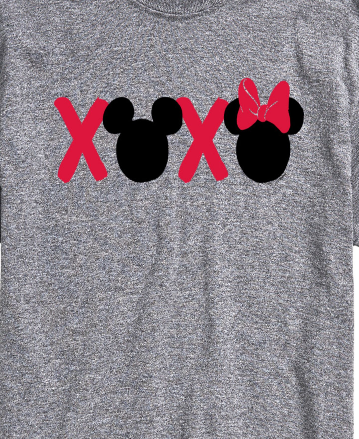 Мужская футболка AIRWAVES Disney Mickey Minnie Heads Xoxo Printed Short-Sleeve Graphic, цвет: Меланжевый — фото 3