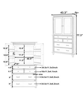 Freestanding Large Kitchen Pantry